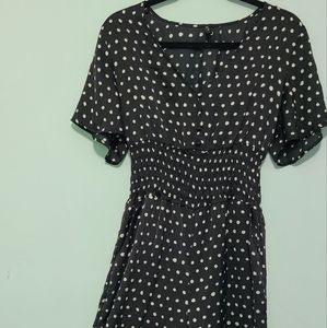 Black And White Polka Dot Lapis Jumpsuit - image 1